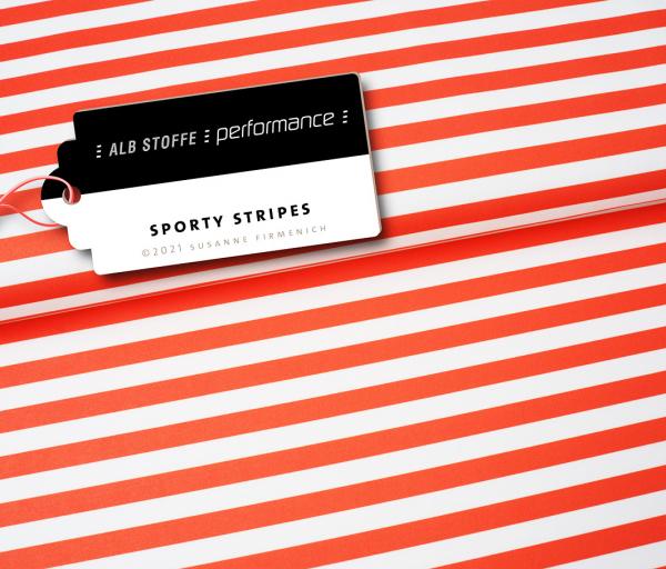 Active Wear Performance Sporty Stripes luce rosso-weiß Hamburger Liebe